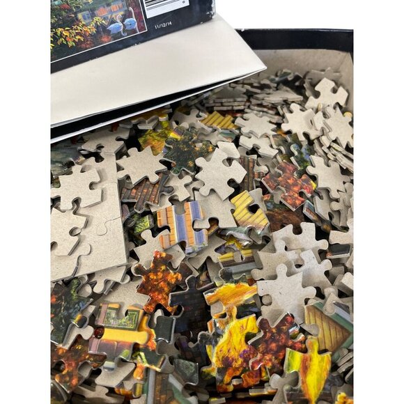 Buffalo Games 1000 Piece Autumn Lake Swans Reflections Puzzle 26.75 X 19.75 - Picture 3 of 3